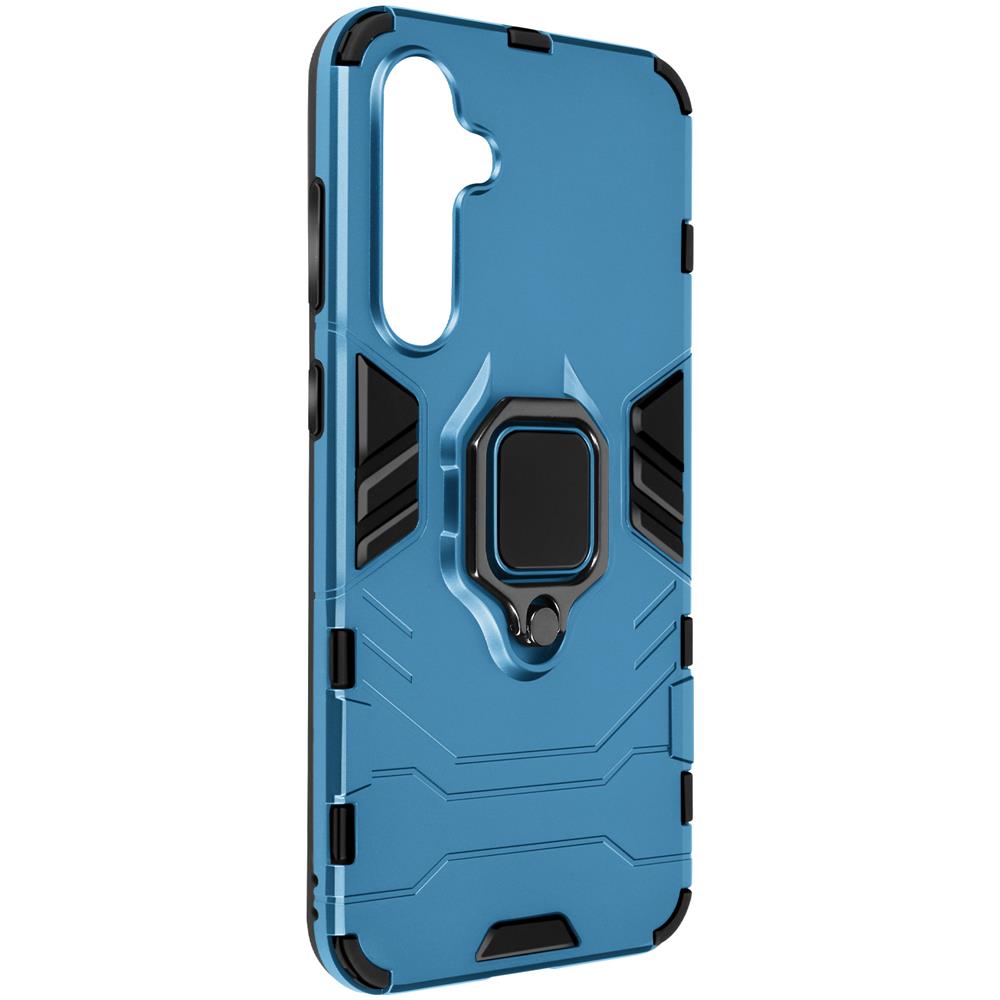 Cover Per Samsung Galaxy S23 Fe Con Anello Supporto Collezione Ring Celeste - Foto 2