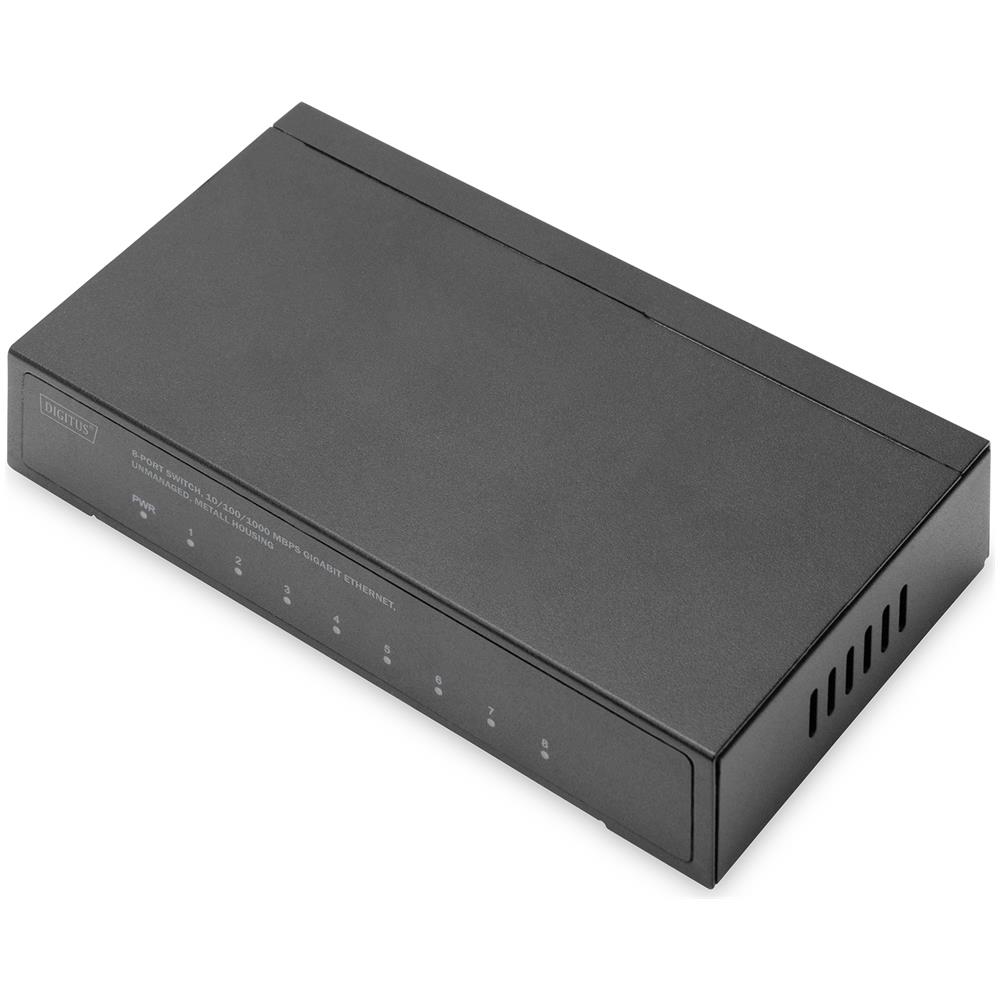 Switch Gigabit 8 porte, desktop, non gestito, alloggiamento in metallo - Foto 1
