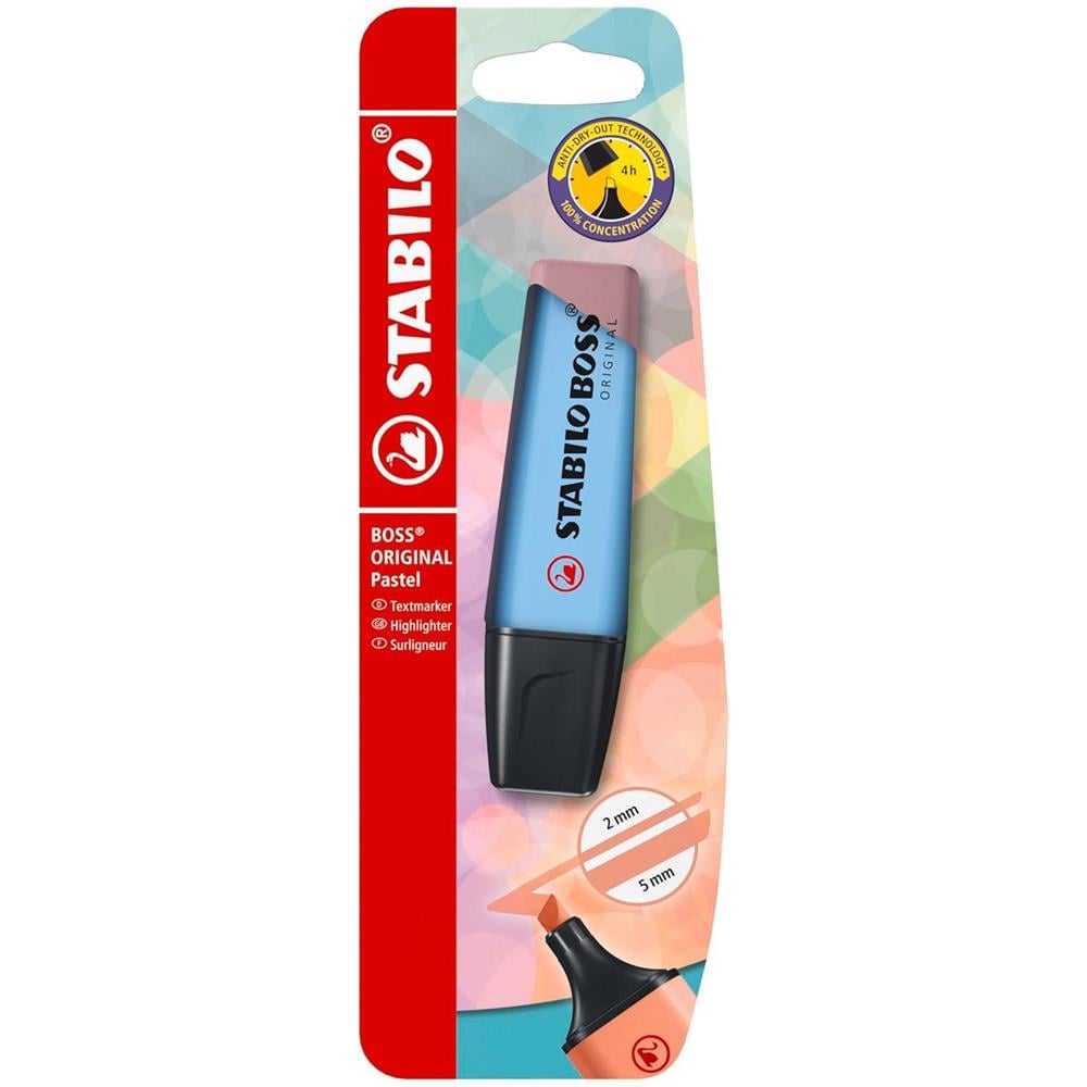 BOSS ORIGINAL Pastel - Evidenziatore - Pack da 1 - Azzurro Cielo - Foto 1