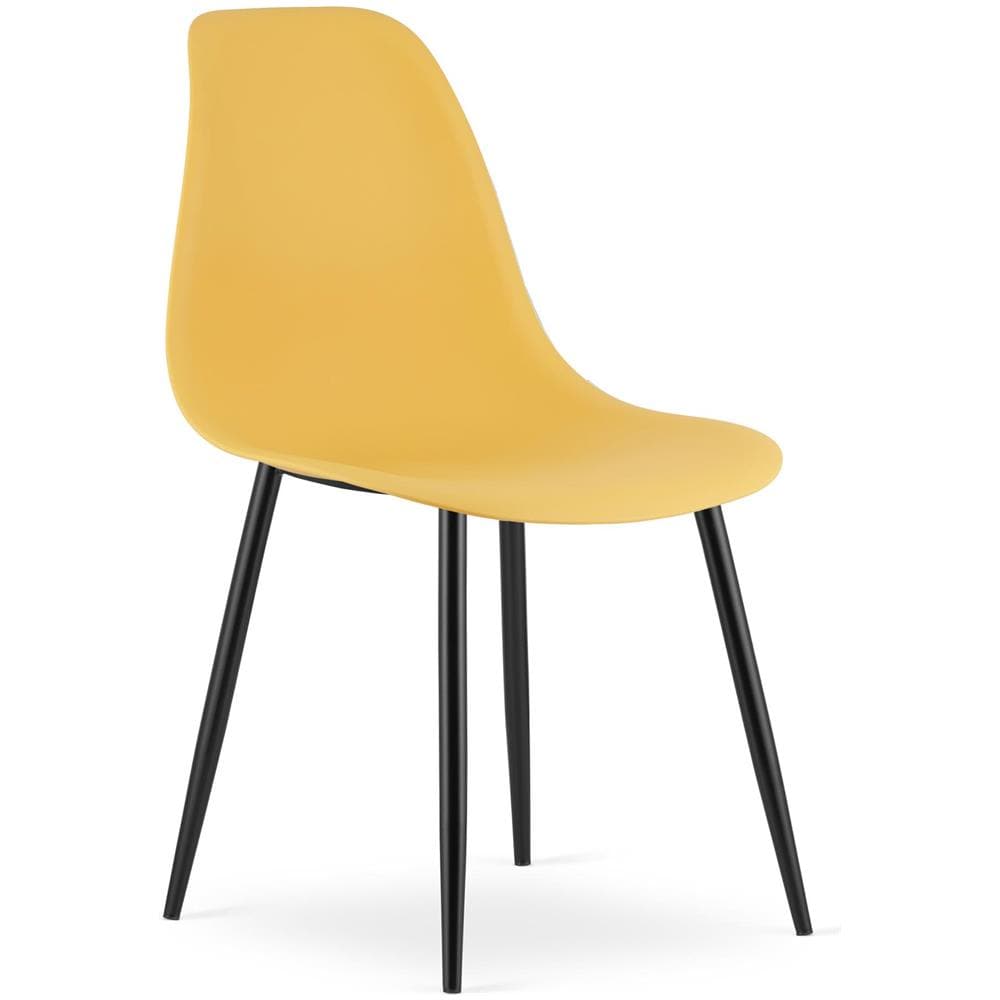 Sedia WAT senape / gambe nere x 4 - Foto 2
