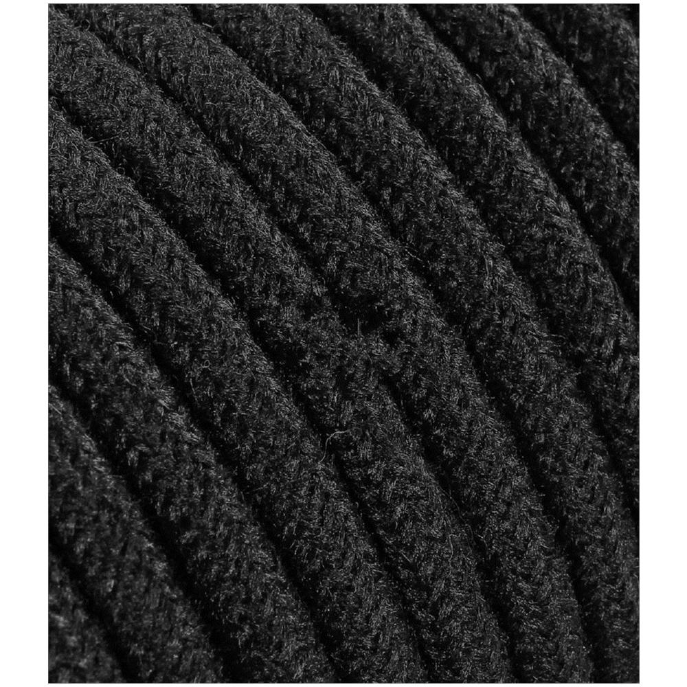 Cavo Elettrico Tondo Rivestito In Tessuto Colorato Filato Grezzo Nero 50 Metri 2x0,75 Rotondo Per Lampadari, Lampade, Abat Jour, Design. Made In Italy! - Foto 1