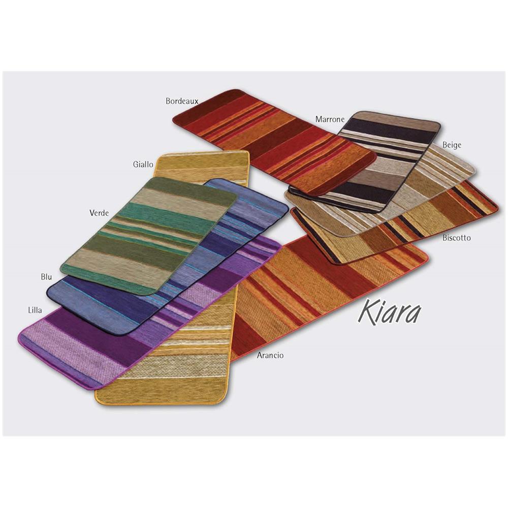 Tappeto Velour Antiscivolo Suardi Modello Camelia - Set 2 Pezzi 65x110 Cm, Rosso, Made In Italy, Lavabile