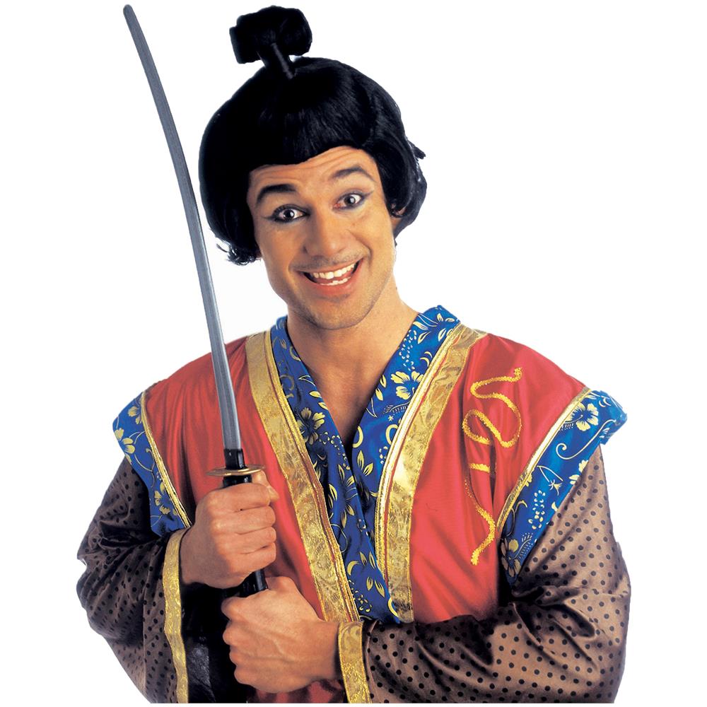 Parrucca Corta In Stile Samurai Uomo Taglia Unica - Foto 1