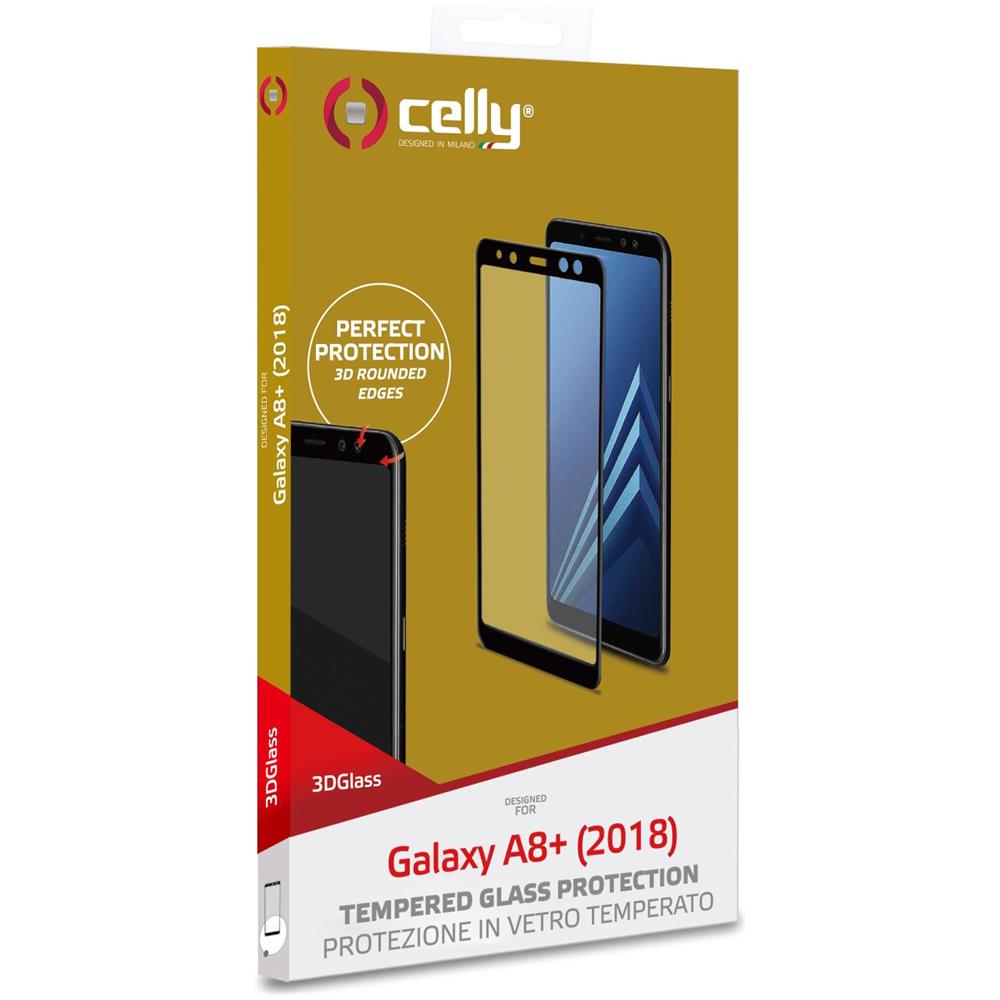 3D Pellicola Protettiva per Galaxy A8 PLUS Colore Nero - Foto 3
