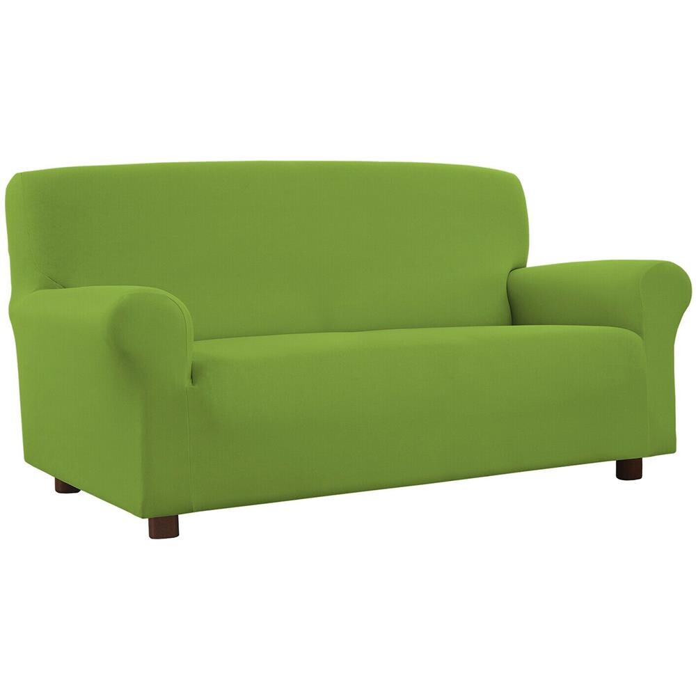 Copridivano Elasticizzato Antimacchia Con Braccioli Sagomati Made In Italy - 4 Posti Estensibile Da 200 A 260 Cm Verde Chiaro - Foto 1