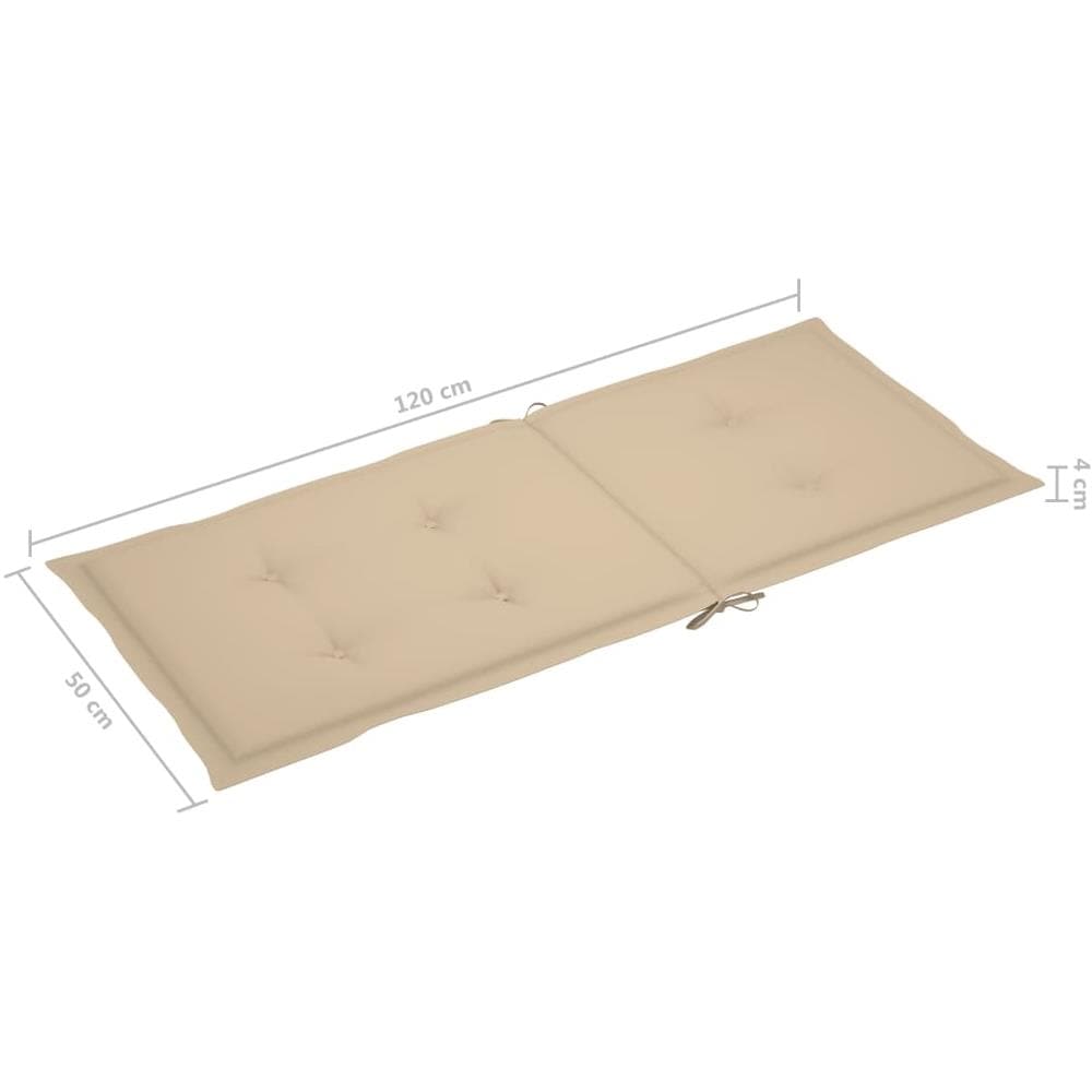 Cuscini Per Sedie Da Giardino 6 Pz Beige 120x50x4 Cm - Foto 9
