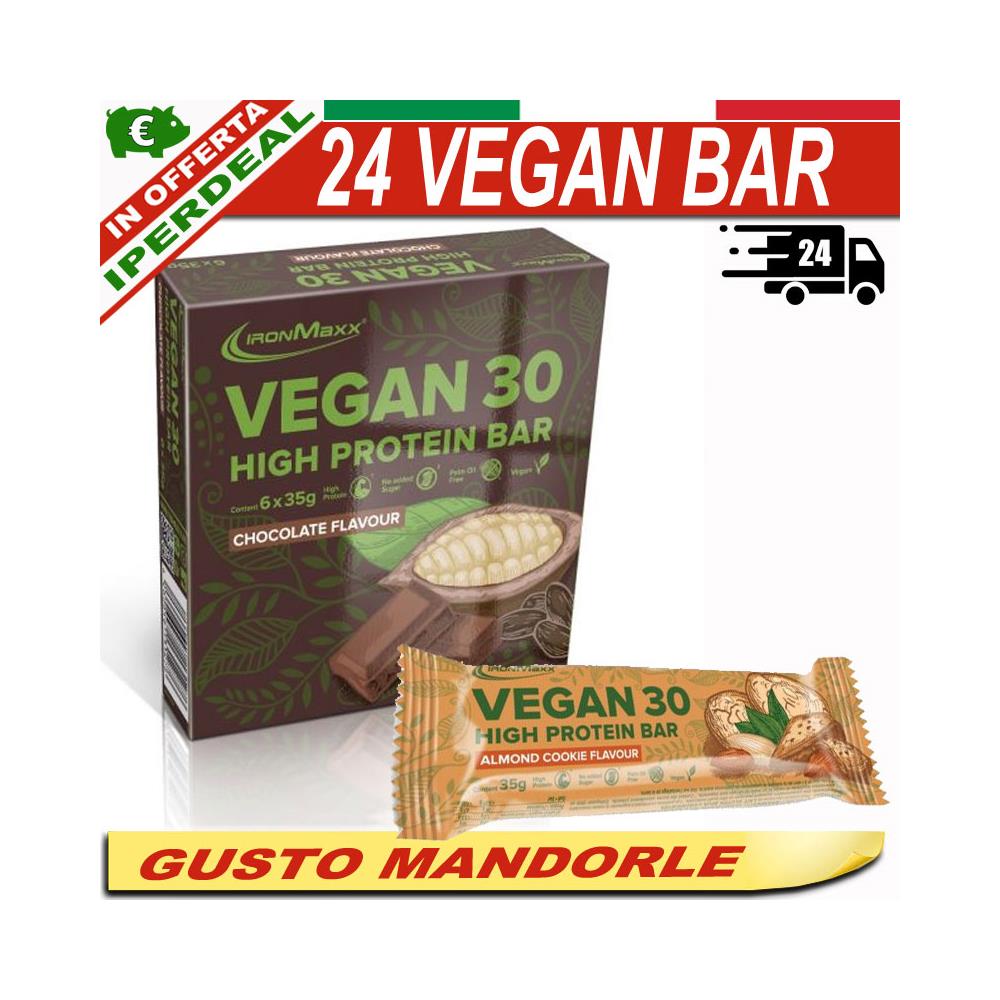 24 Pz Barrette Proteiche, protein Vegan 30,35gr Gusto Mandorle - Foto 2