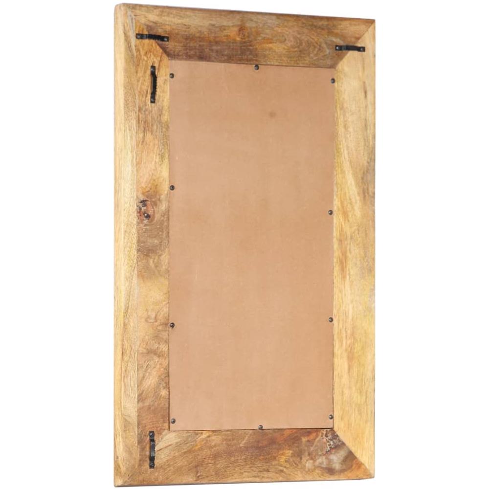 Specchio Intagliato a Mano 80x50x2,6 cm in Massello di Mango - Foto 2