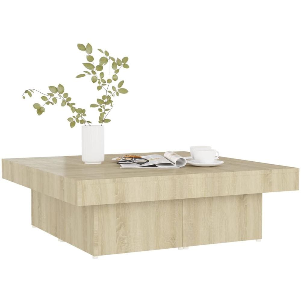 Tavolino Da Salotto Rovere Sonoma 90x90x28 Cm In Truciolato - Foto 3