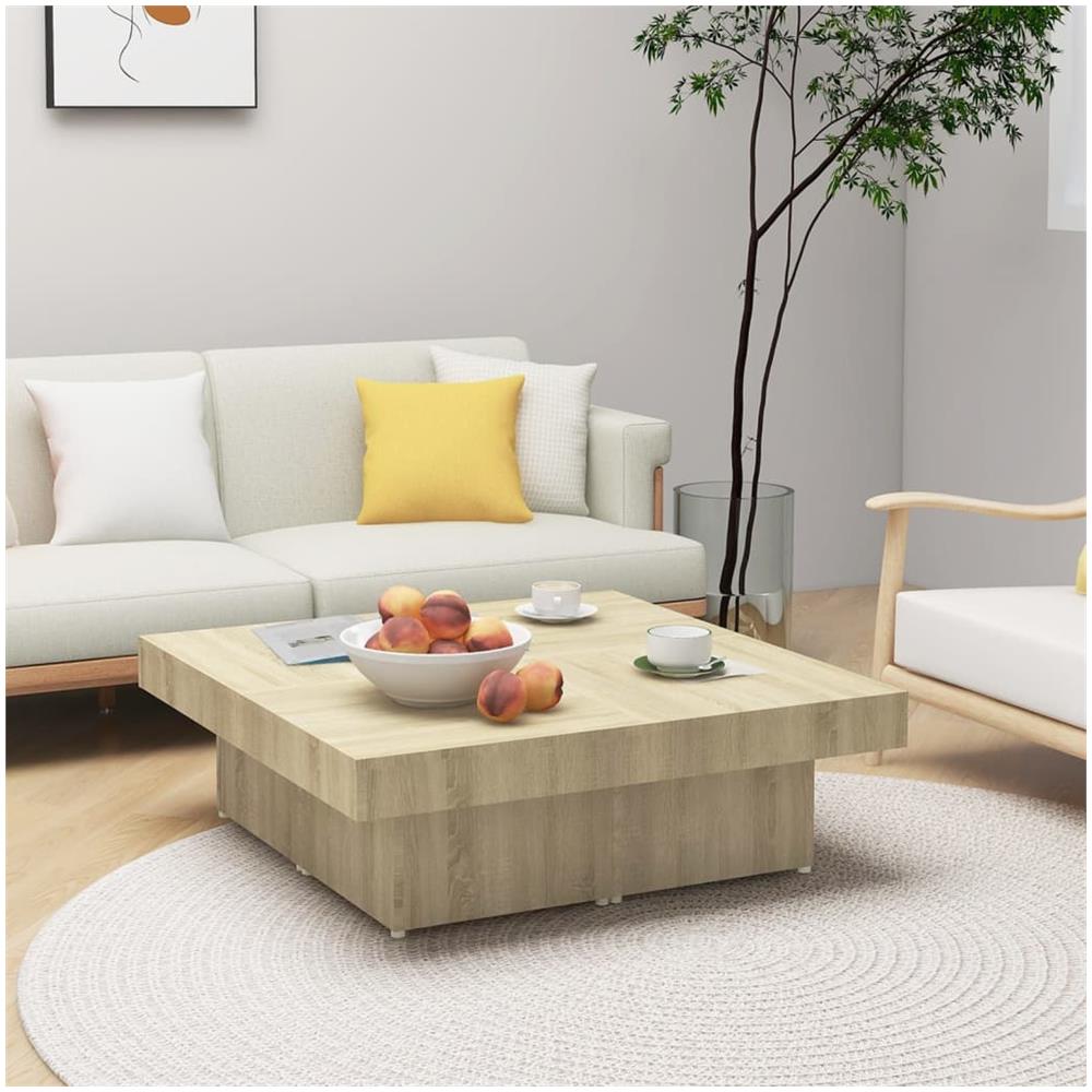 Tavolino Da Salotto Rovere Sonoma 90x90x28 Cm In Truciolato - Foto 1