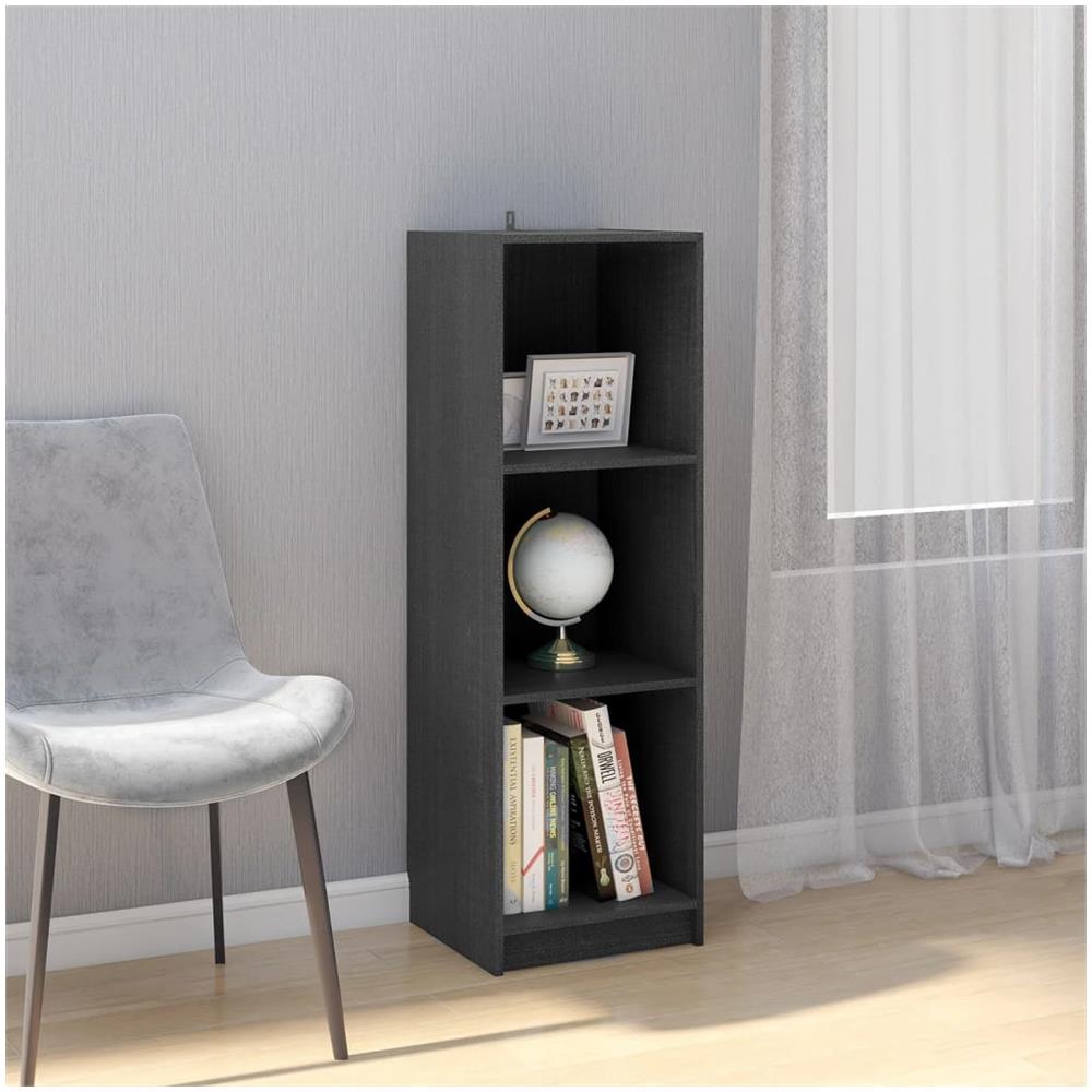 Libreria / divisorio Grigio 36x33x110 Cm Legno Massello Di Pino - Foto 1