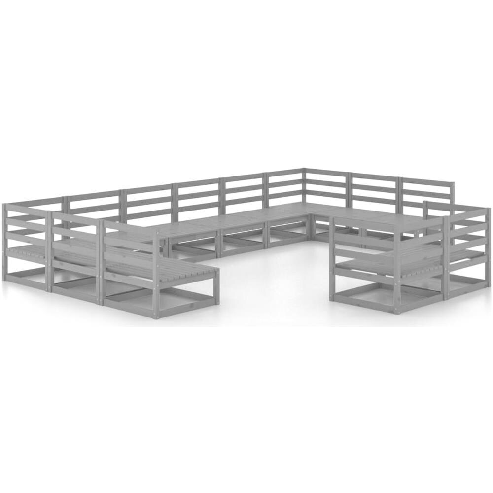Set Divani da Giardino 12 pz in Legno Massello di Pino - Foto 1