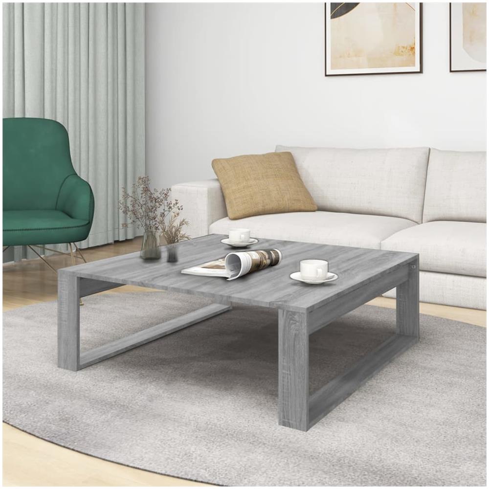 Tavolino Salotto Grigio Sonoma 100x100x35 Cm Legno Multistrato - Foto 2