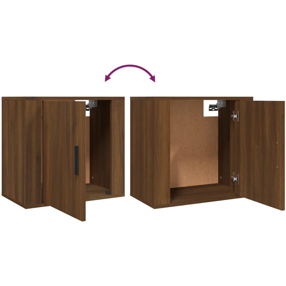 Comodino A Muro Rovere Marrone 50x30x47 Cm - Foto 8