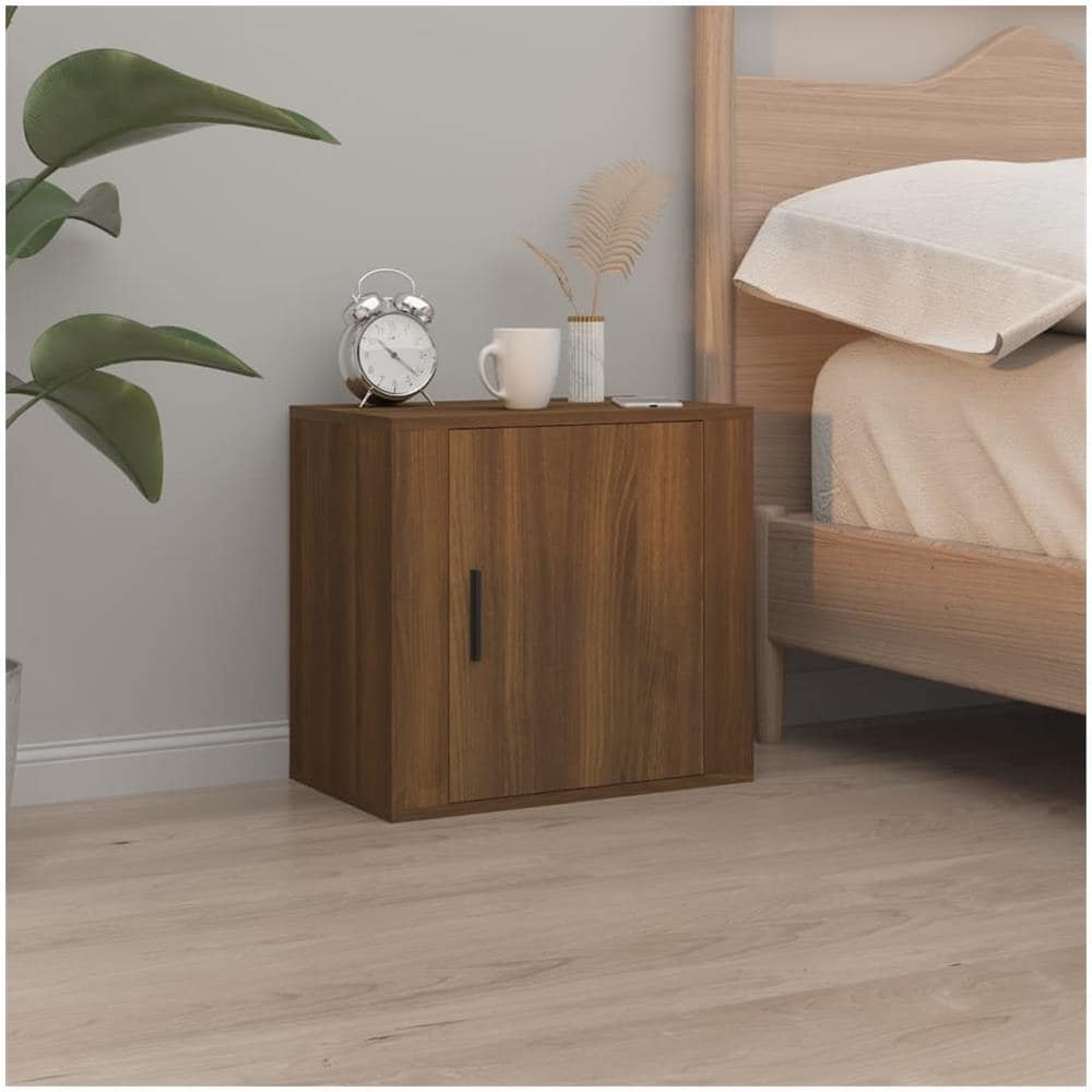 Comodino A Muro Rovere Marrone 50x30x47 Cm - Foto 1