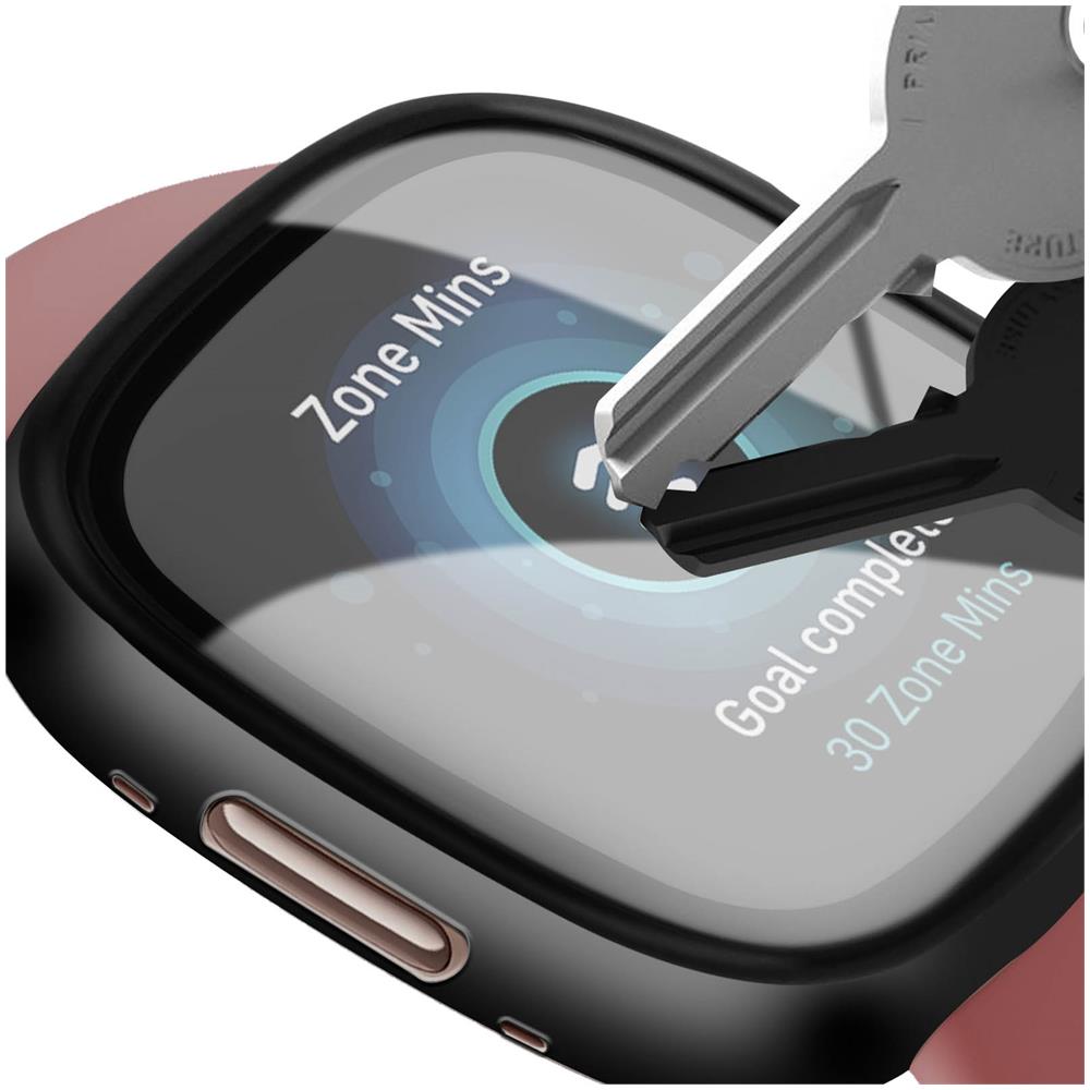 Cover Nera Con Vetro Temperato Per Fitbit Versa 4 E Fitbit Sense 2 - Foto 5