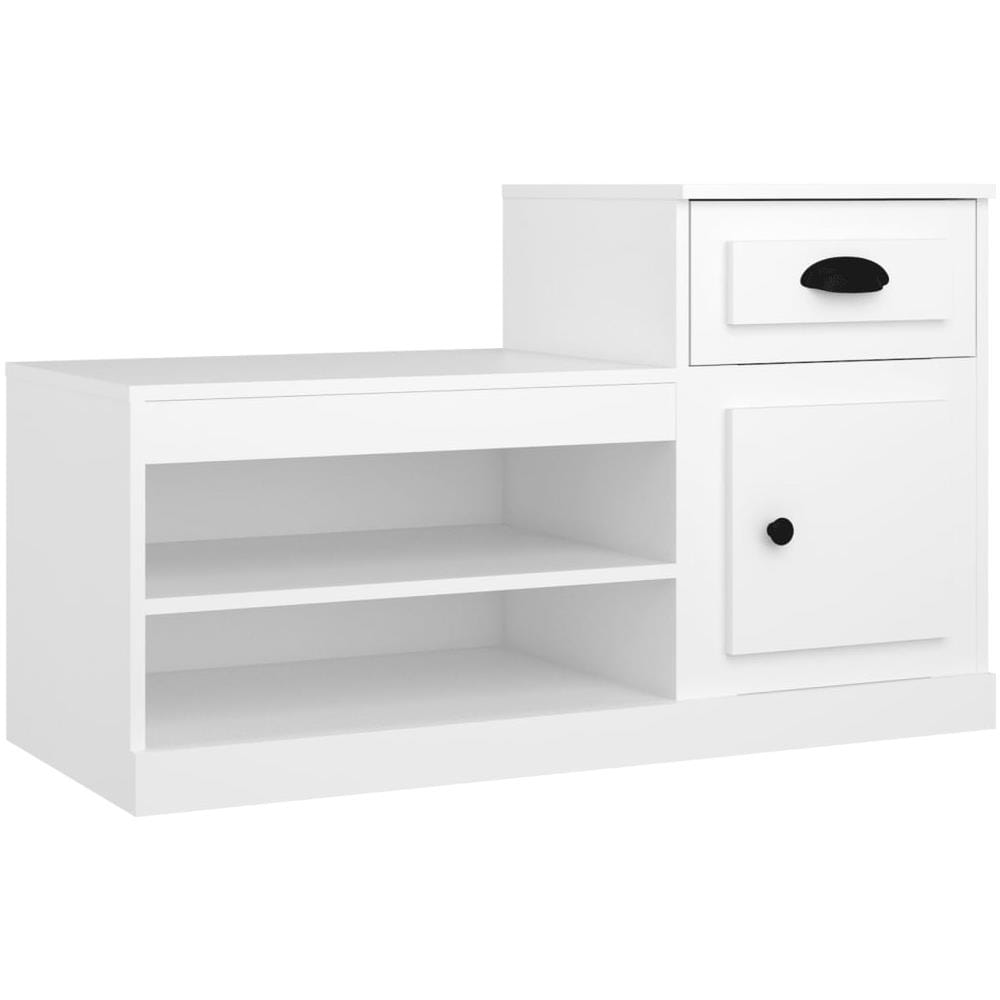 Scarpiera Bianca 100x42x60 Cm In Legno Multistrato - Foto 1