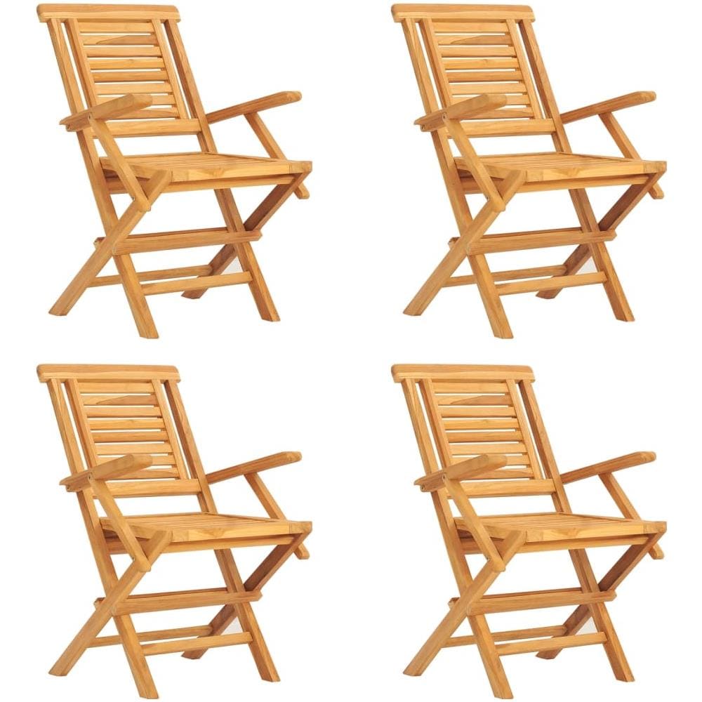 Set Da Pranzo Per Giardino 5 Pz In Legno Massello Di Teak - Foto 9