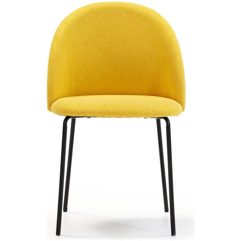 Set Di 2 Sedie Da Pranzo Kenia Imbottite Senape, 43 X 47 X 78,5 Cm - Foto 2