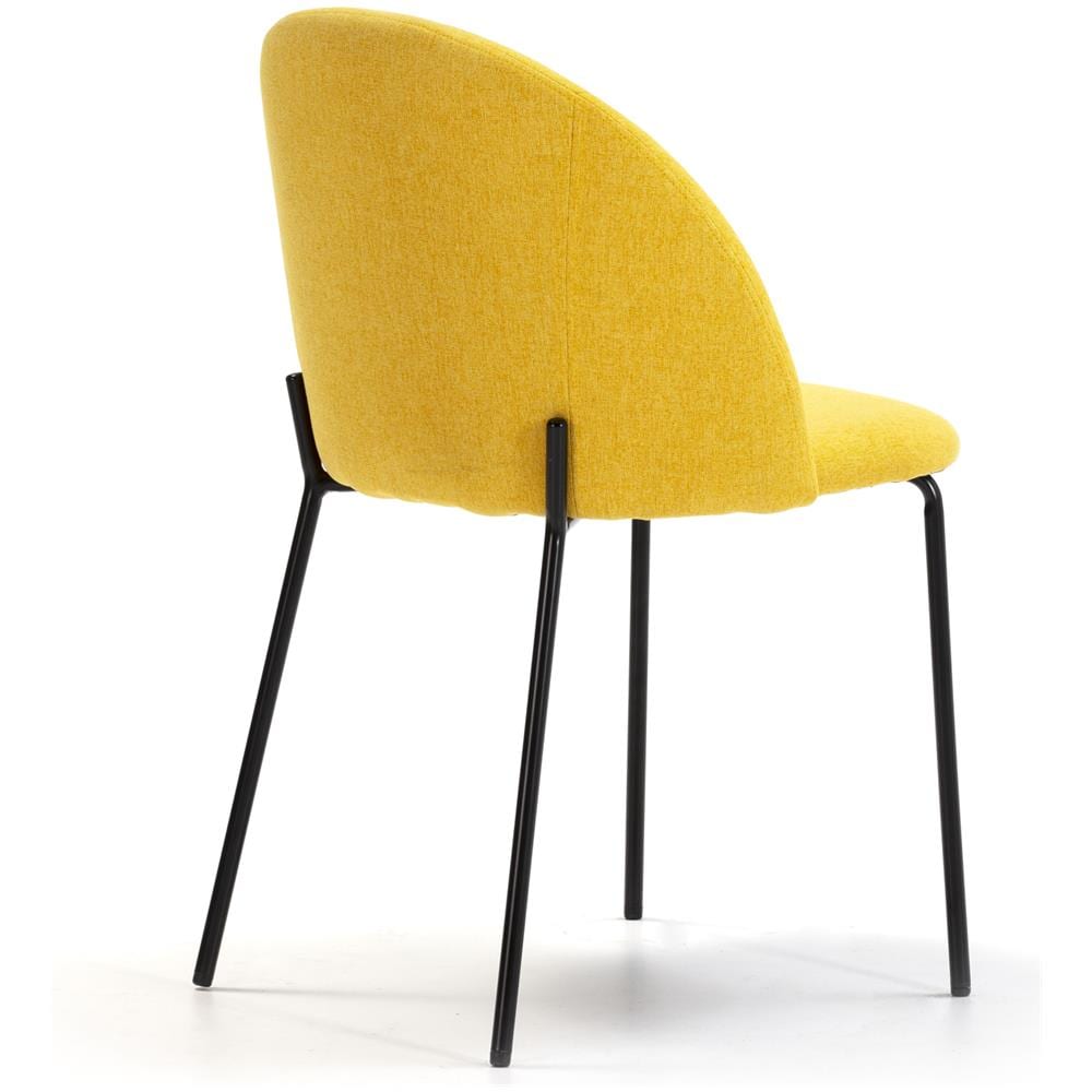 Set Di 2 Sedie Da Pranzo Kenia Imbottite Senape, 43 X 47 X 78,5 Cm - Foto 4