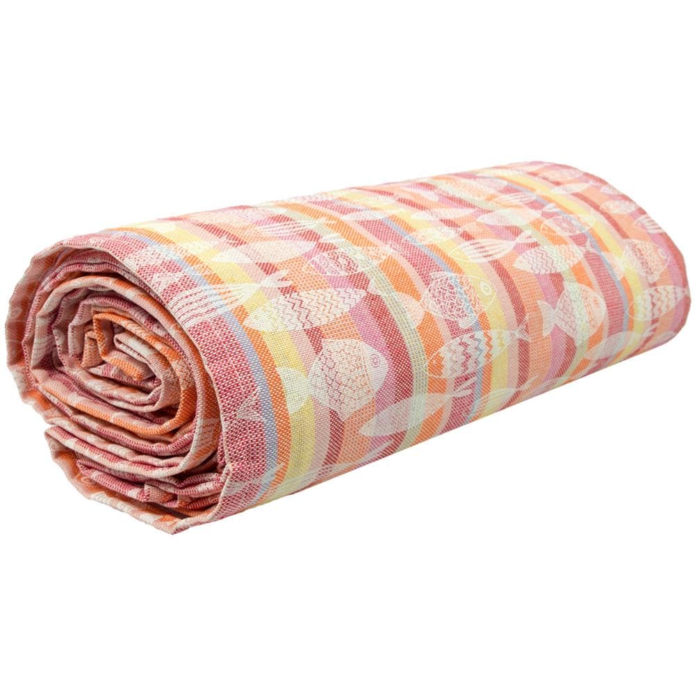 Telo Arredo Granfoulard Copritutto 100% Cotone Copriletto Multiuso Pescetti Ob 1 Piazza Fucsia - Foto 1