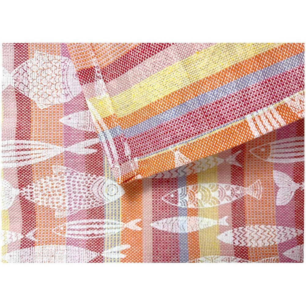 Telo Arredo Granfoulard Copritutto 100% Cotone Copriletto Multiuso Pescetti Ob 1 Piazza Fucsia - Foto 5