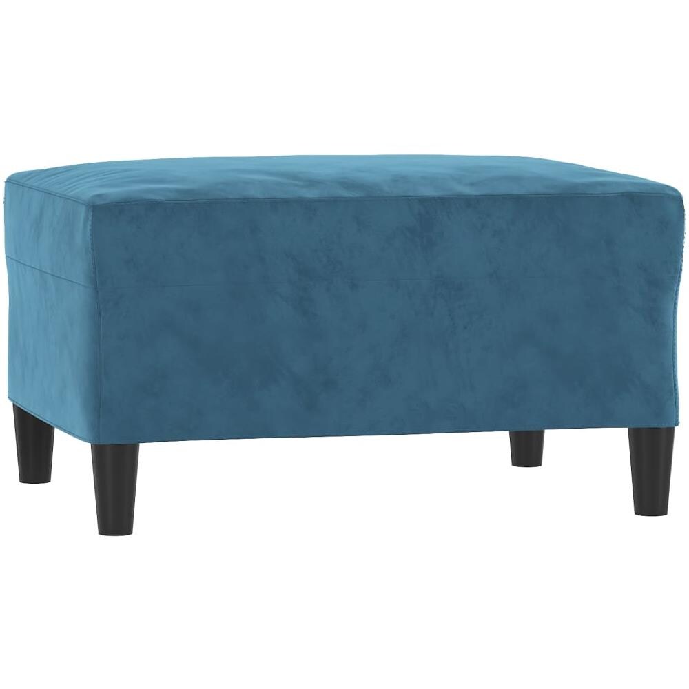 Poggiapiedi Blu 70x55x41 Cm In Velluto - Foto 2