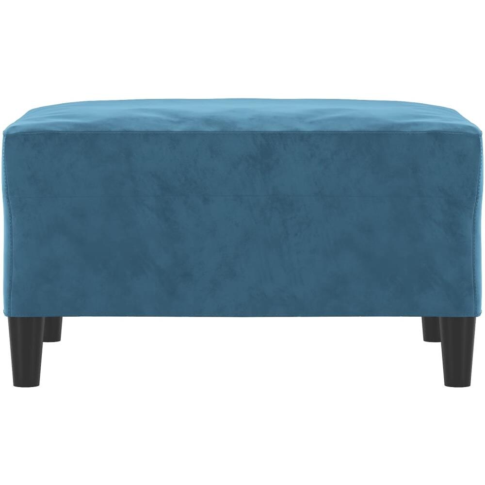 Poggiapiedi Blu 70x55x41 Cm In Velluto - Foto 3