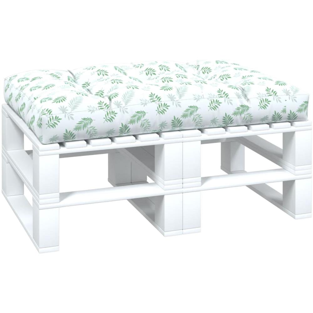 Cuscino Per Pallet Con Motivo A Foglie 120x80x12 Cm In Tessuto - Foto 3