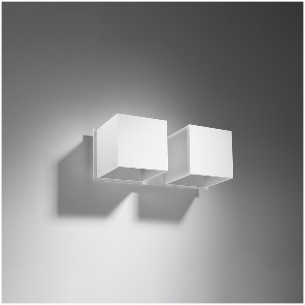 Lampada A Parete Quad 2 Bianco Sl. 0656 - Moderno Lampade Da Parete Bianco 11x26x12 Cm - Foto 2