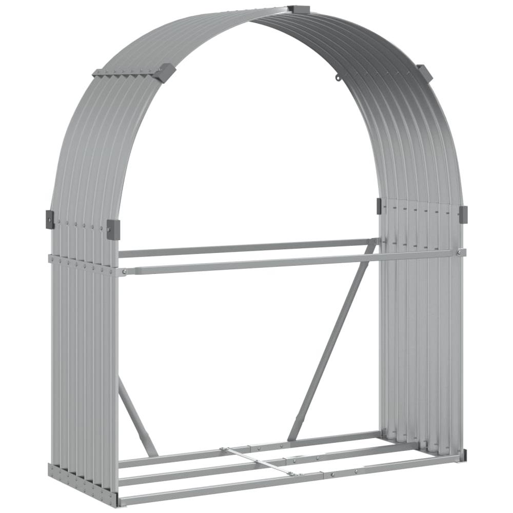 Portaceppi Argento 120x45x140 Cm In Acciaio Zincato - Foto 2