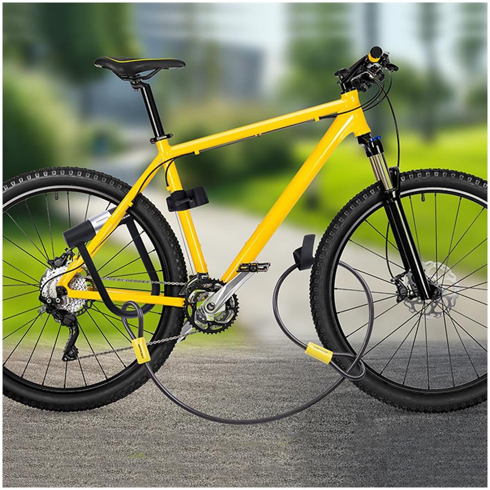 Lucchetto Telaio per Bicicletta Serratura Antifurto con Cavo 120 cm e 2 Chiavi - Foto 2