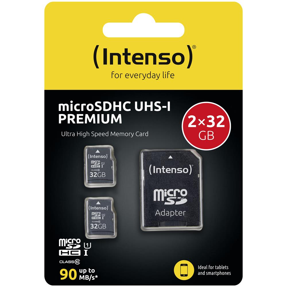 Doppelpack microSDHC 32GB UHS-I Premium inkl. SD-Adapter - High Capacity SD (MicroSDHC) Classe 10 - Foto 2