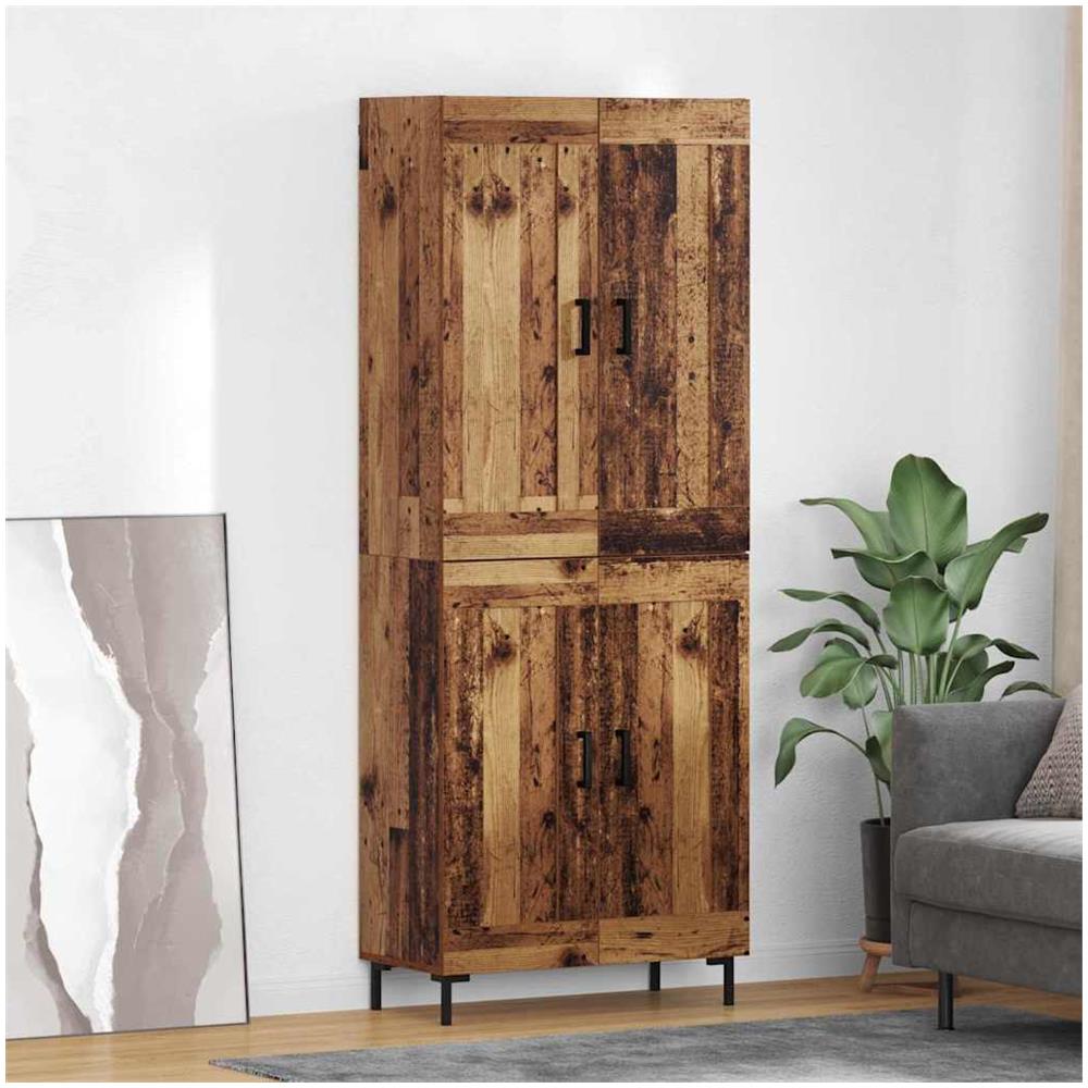 Credenza 2 pcs Legno vecchio Legno multistrato - Foto 2