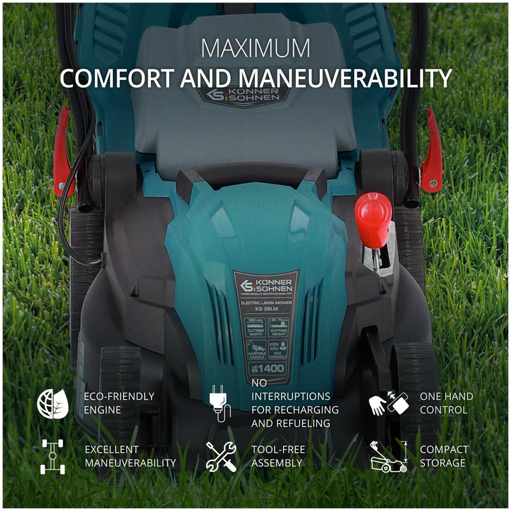 Tosaerba Elettrico Ks 38lm Potenza Del Motore, W 1400 Tensione, V 230 ~ 240 - Foto 2