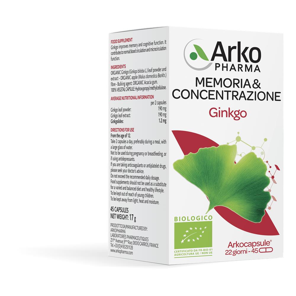 Arko Capsule Ginkgo Bio 45 Capsule - Foto 1
