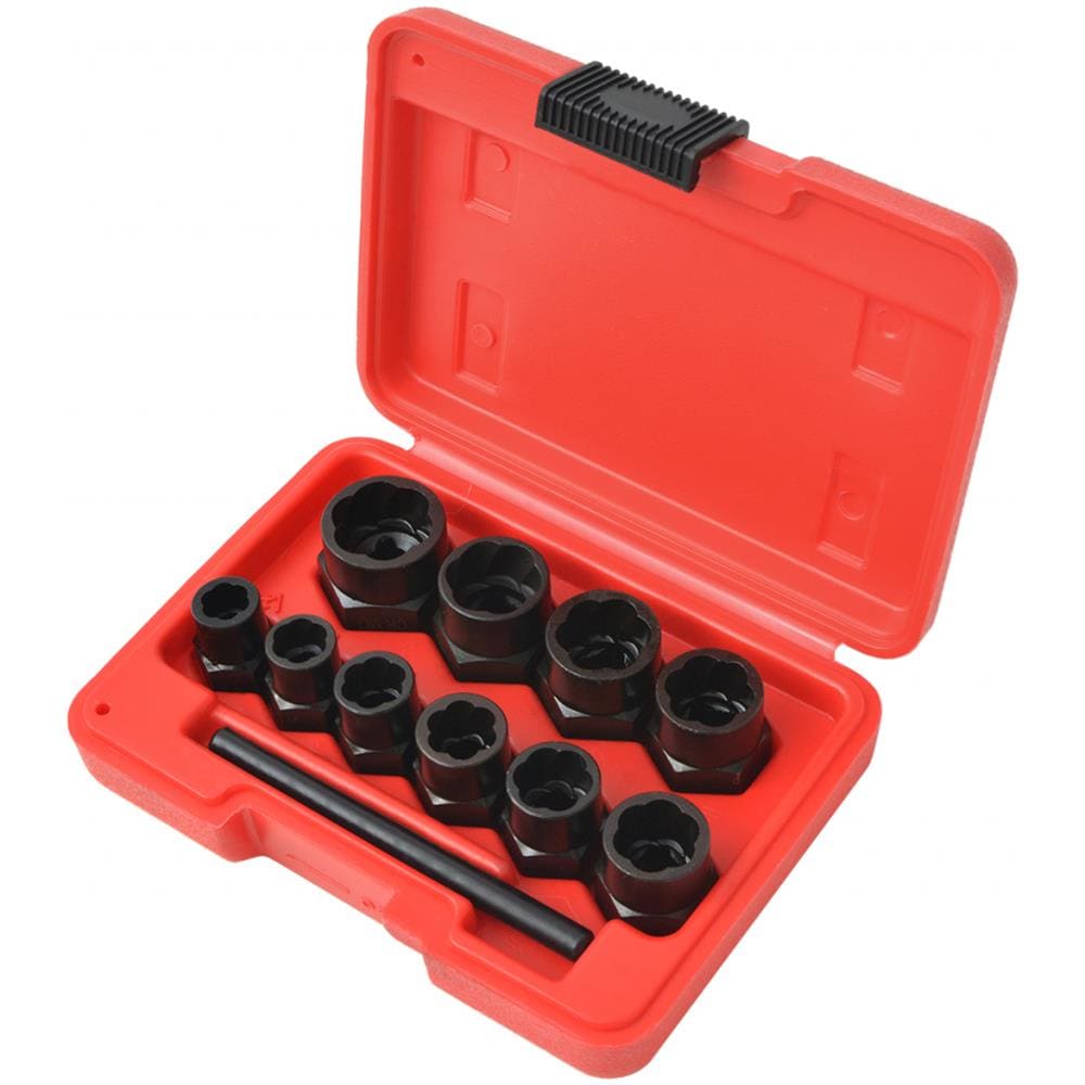 Set Estrattore Di Bulloni E Dadi Danneggiati 11 Pz Acciaio - Foto 2