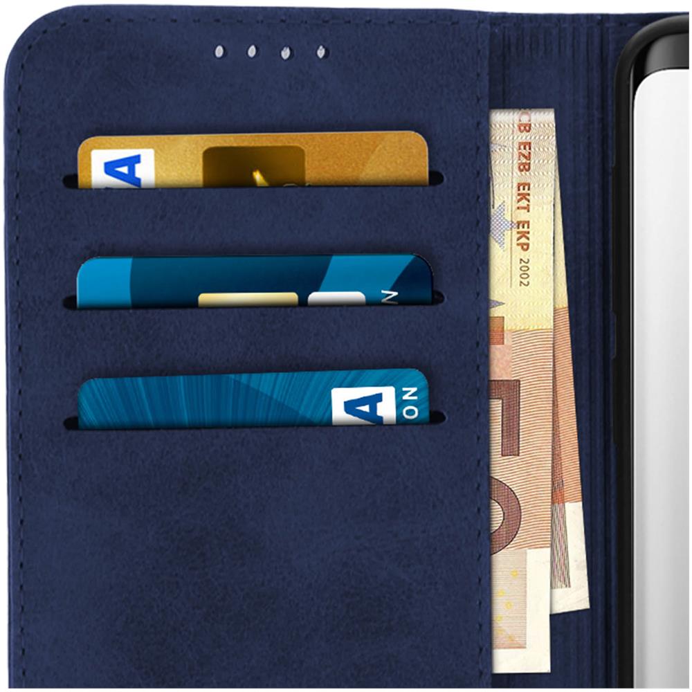 Custodia Galaxy S9 Plus Portacarte Funzione Supporto Cover Silicone Blu - Foto 5