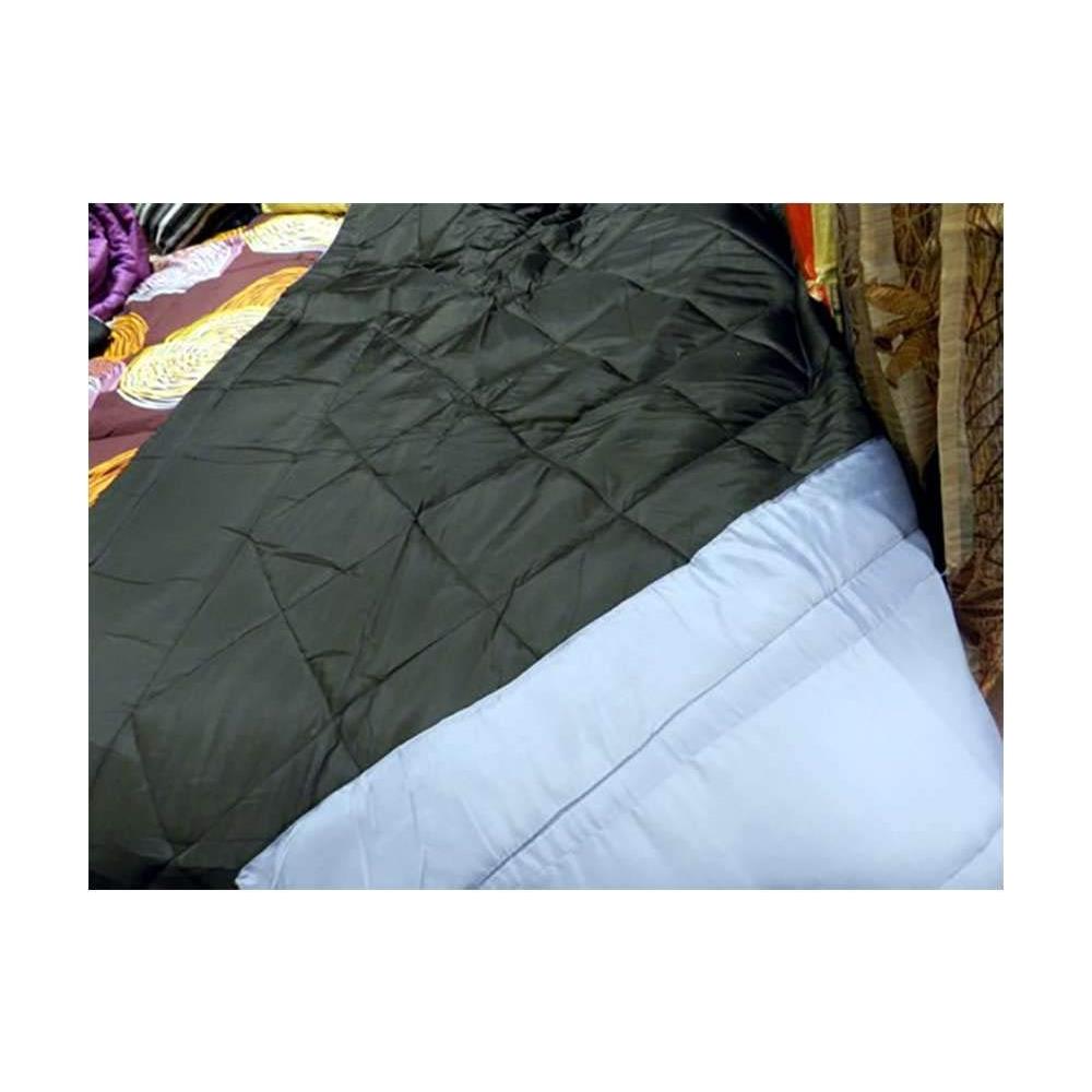 Trapunta Matrimoniale Medio Tepore 200 Gr / m² Double Face Microfibra Colore Nero / azzurro - Foto 1