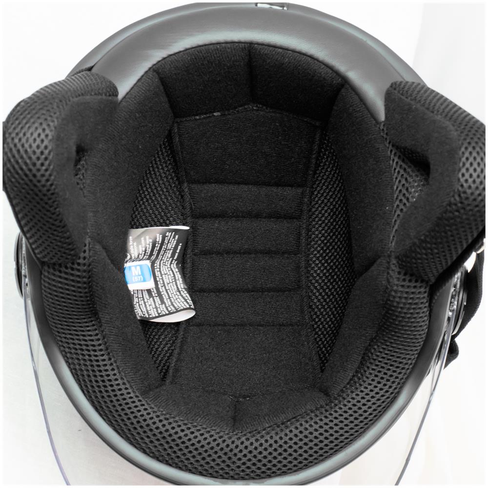 Casco Jet Demi Scooter Moto Omologato Ece 22 Visiera Antigraffio Nero Opaco M - Foto 2