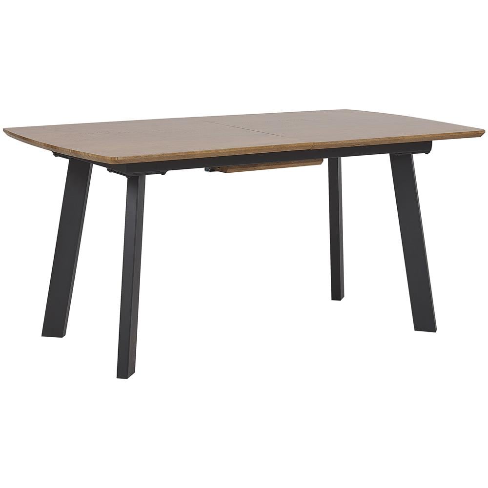 Tavolo Da Pranzo Allungabile In Legno Scuro / Nero 160/200 X 90 Cm Salvador - Foto 1