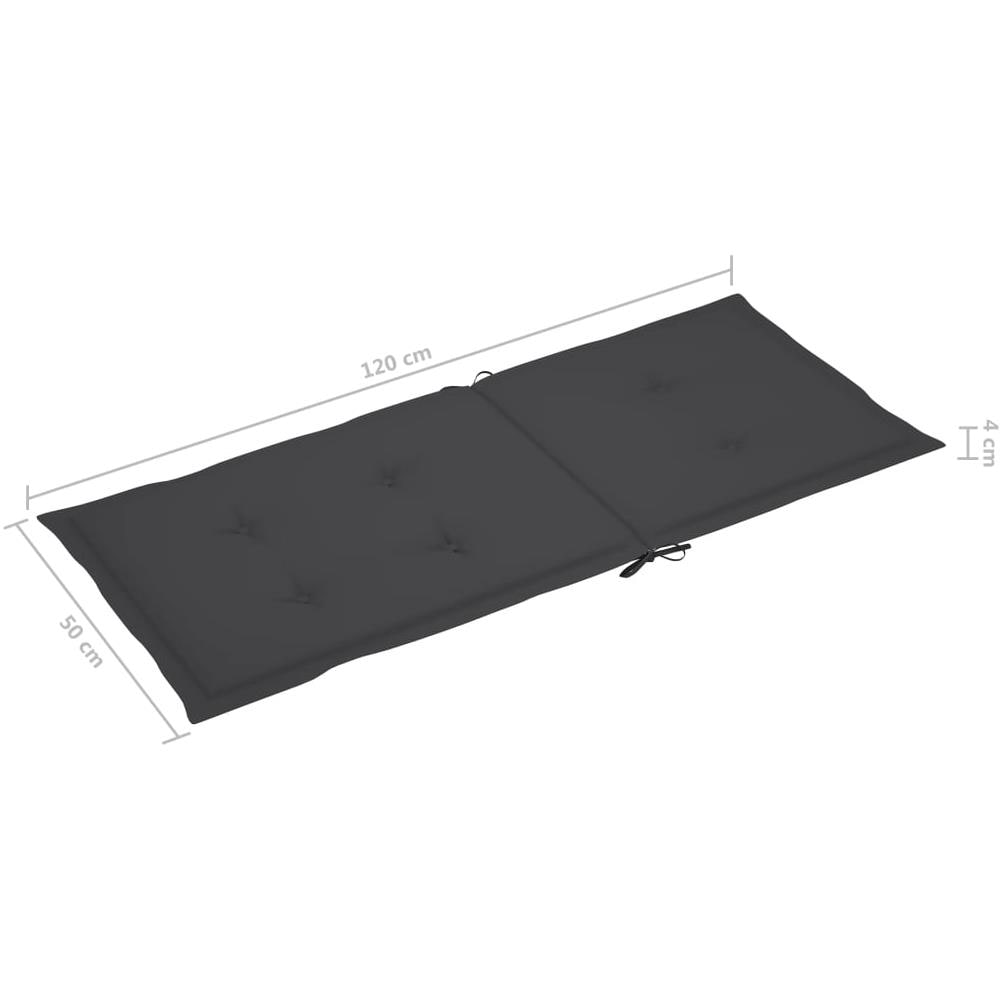 Cuscini Per Sedie Da Giardino 6 Pz Antracite 120x50x4 Cm - Foto 8