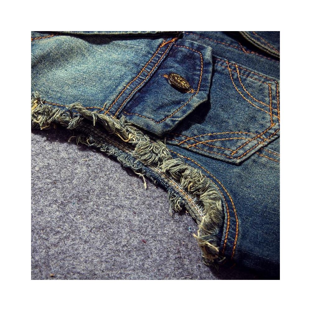 SLOWMOOSE - Giacca Di Jeans Strappata, Gilet Di Jeans Da Uomo, Cappotti Hip  Hop, Canotta Maschile Senza Maniche Da Cowboy Gilet [ nero / 6xl] - ePRICE