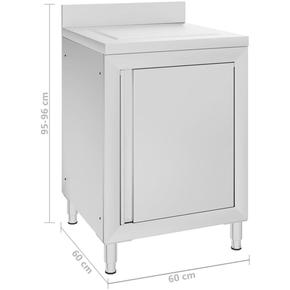 Mobiletto Da Cucina Commerciale Con Gocciolatoio Acciaio Inox - Foto 8