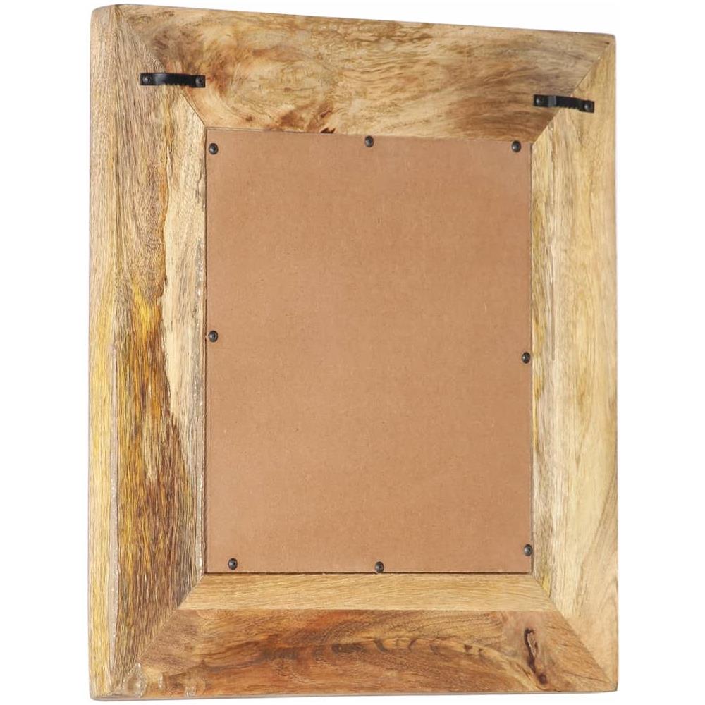 Specchio Intagliato a Mano 50x50x2,6 cm in Massello di Mango - Foto 3