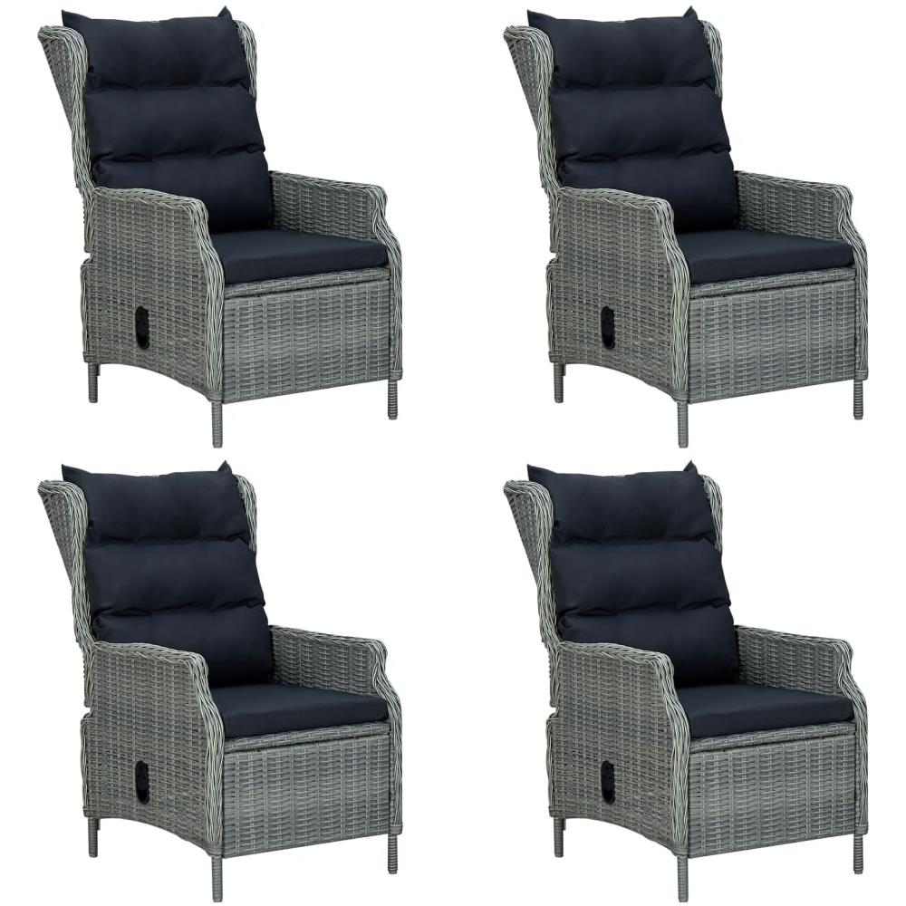 Set Mobili da Pranzo per Giardino 5 pz Grigio Chiaro - Foto 2