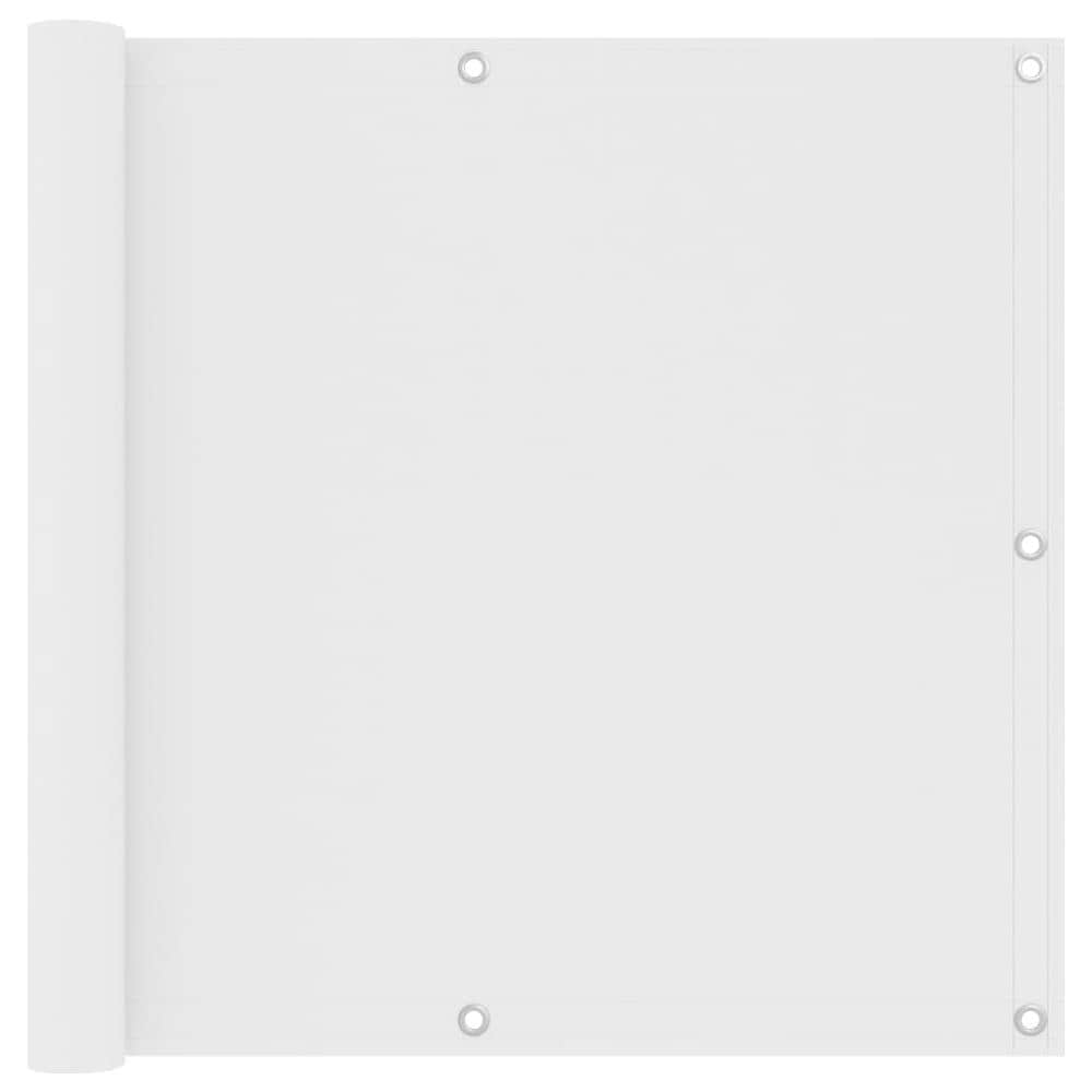 Paravento da Balcone Bianco 90x300 cm in Tessuto Oxford - Foto 1