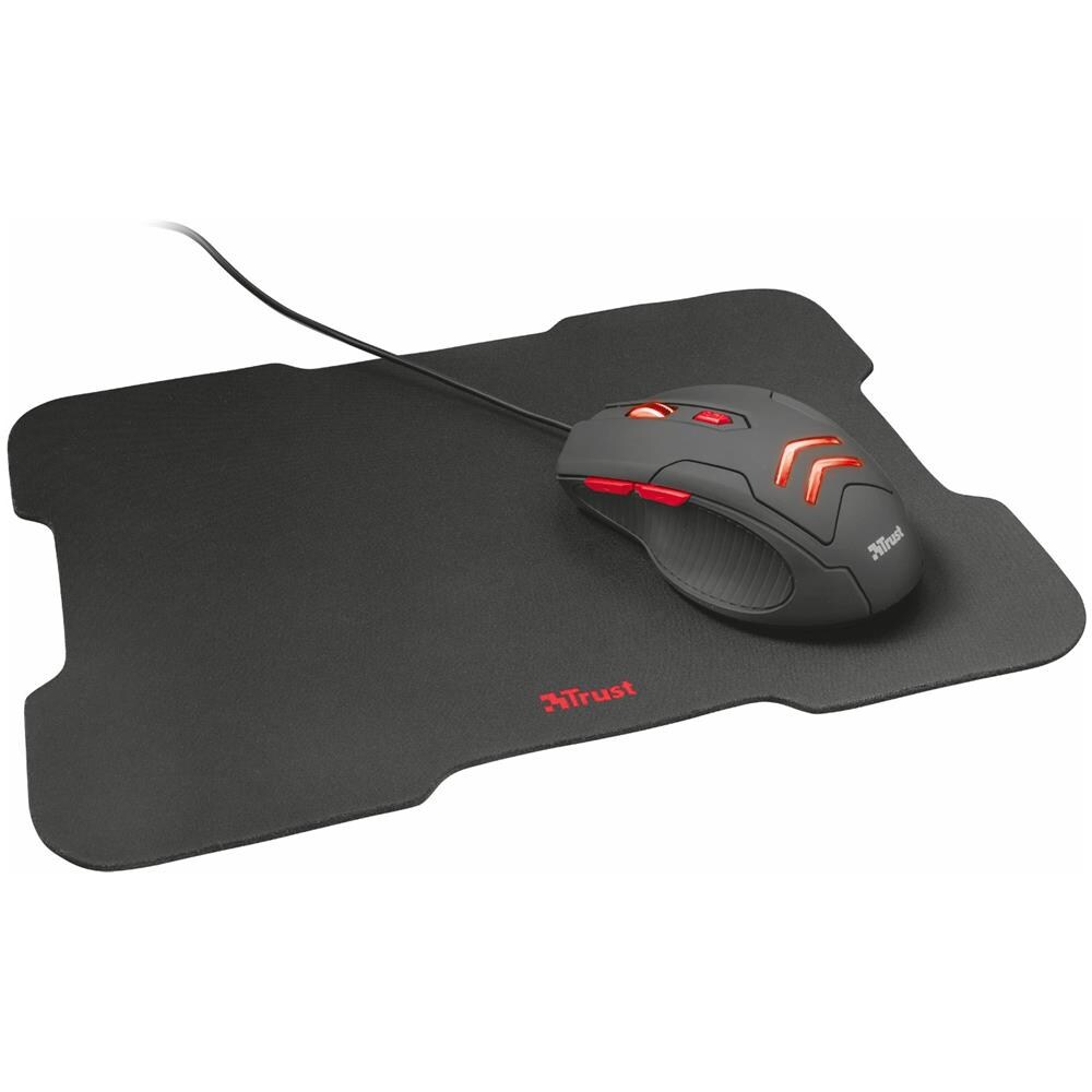 Ziva Mouse da Gioco e Tappetino per Mouse, Nero - Foto 1