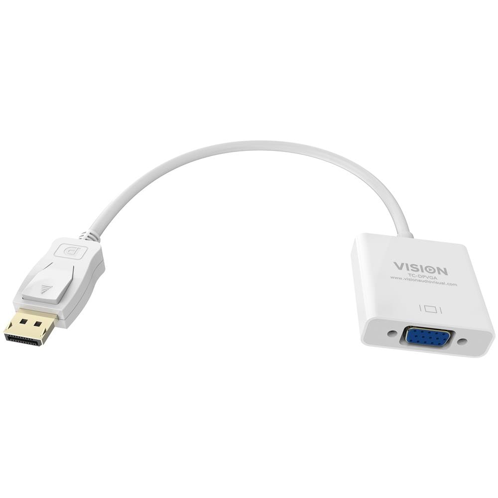 TC-DPVGA DisplayPort VGA Bianco cavo di interfaccia e adattatore - Foto 1