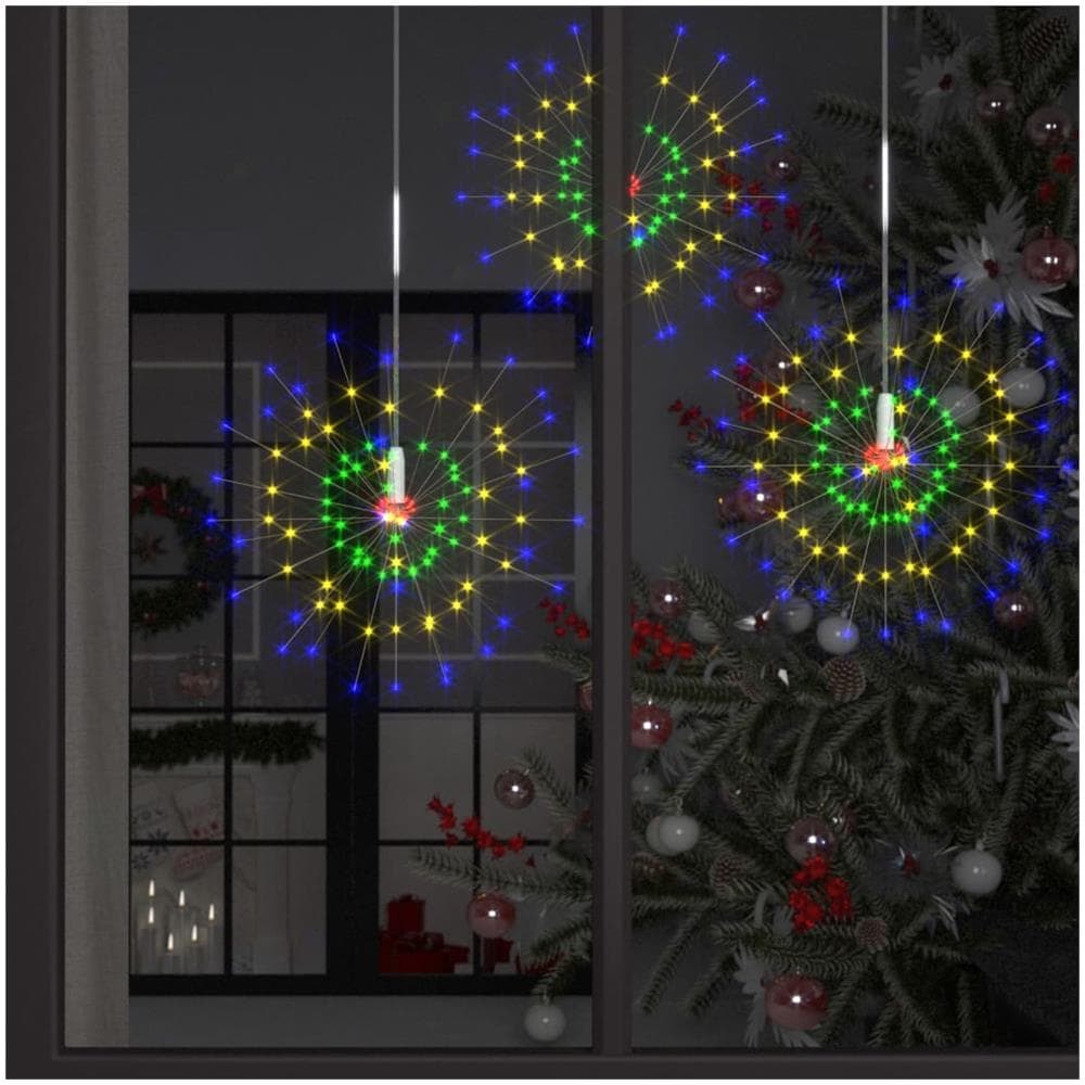 Luci di Natale Fuochi Artificio 2pz Multicolore 20cm 280 LED - Foto 1
